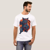 忍者猫のステルス Tシャツ (正面フル)