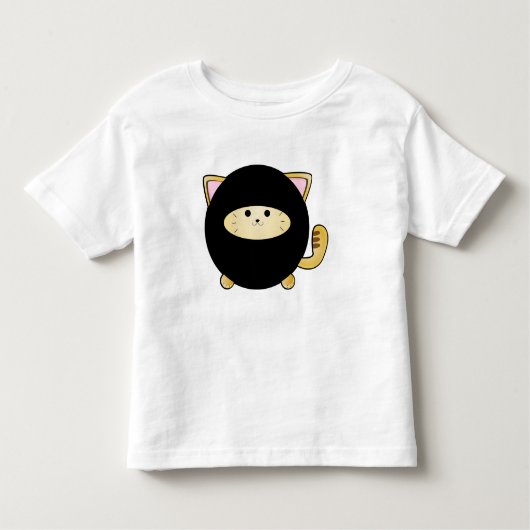 忍者猫のTシャツ トドラーTシャツ (正面)