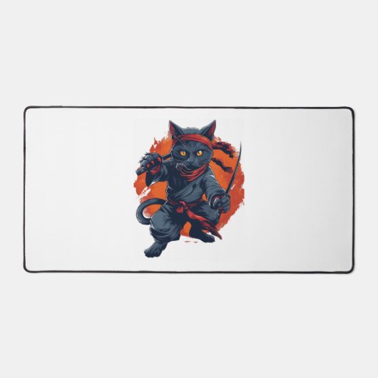 忍者猫ステルス デスクマット (正面)