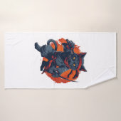 忍者猫ステルス バスタオル (バスタオル)