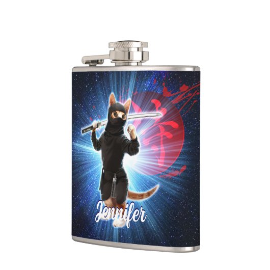 忍者猫宇宙。 フラスク (左)