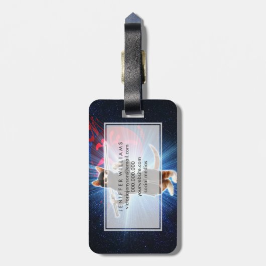 忍者猫宇宙。 ラゲッジタグ (裏面縦)