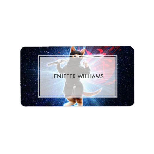 忍者猫宇宙。 ラベル (正面)