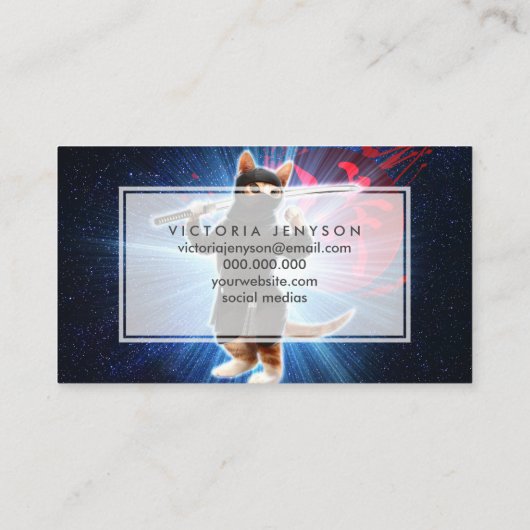 忍者猫宇宙。 名刺 (裏面)