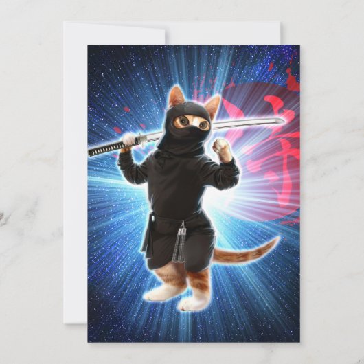 忍者猫宇宙。 招待状 (裏面)