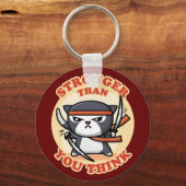 忍者猫 |お客様より強考えい キーホルダー (正面)