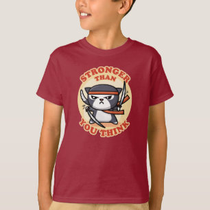 忍者猫 お客様より強考えい Tシャツ