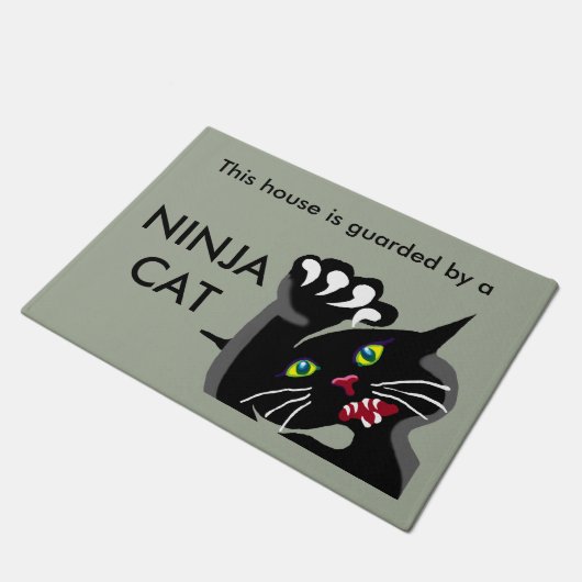 忍者猫 ドアマット (アングル)