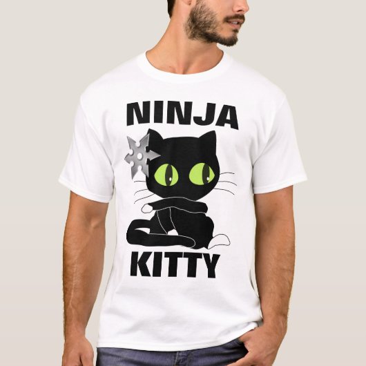 忍者猫T恤 Tシャツ (正面)