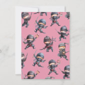 忍者空手ケーキ戦士ガールバースデーパーティー 招待状 (裏面)