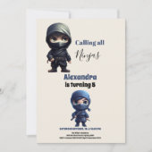 忍者空手武術アーツバースデーパーティー 招待状 (正面)