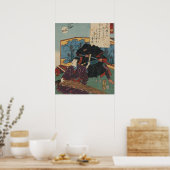 忍者絵画1853年頃の日本(大型) ポスター (キッチン)