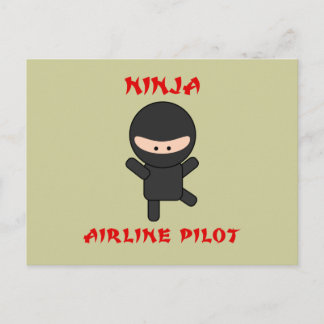 忍者航空パイロット ポストカード