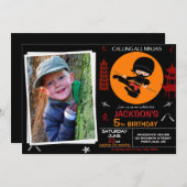 忍者誕生日の招待忍者戦士招待状 招待状 (正面/裏面)