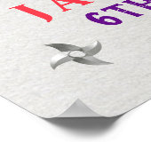 忍者誕生日ウェルカムサイン ポスター (角)