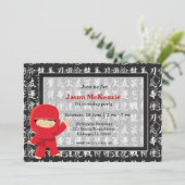 忍者誕生日テーマ 招待状 (スタンド正面)