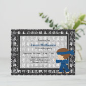 忍者誕生日テーマ 招待状 (スタンド正面)