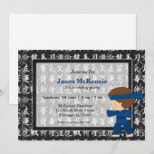 忍者誕生日テーマ 招待状 (正面/裏面)