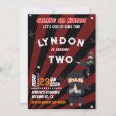 忍者誕生日パーティーへの招待 招待状 (正面)