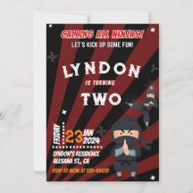 忍者誕生日パーティーへの招待