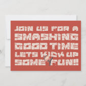 忍者誕生日パーティー少年たち6誕生日 招待状 (裏面)