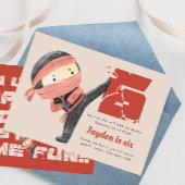 忍者誕生日パーティー少年たち6誕生日 招待状