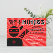 忍者誕生日パーティー 招待状 (スタンド正面)