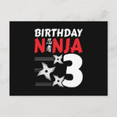 忍者誕生日パーティー - 誕生日忍者3 ポストカード (正面)