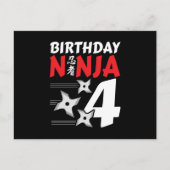 忍者誕生日パーティー - 誕生日忍者4 ポストカード (正面)