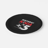 忍者誕生日パーティー – 誕生日忍者5 ペーパープレート (アングル)