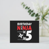 忍者誕生日パーティー - 誕生日忍者5 ポストカード (スタンド正面)