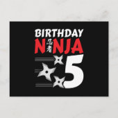 忍者誕生日パーティー - 誕生日忍者5 ポストカード (正面)