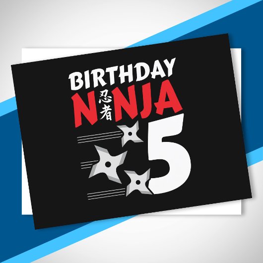 忍者誕生日パーティー - 誕生日忍者5 ポストカード