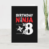 忍者誕生日パーティー – 誕生日忍者8 カード (正面)