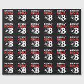 忍者誕生日パーティー – 誕生日忍者8 ラッピングペーパー (フラット)