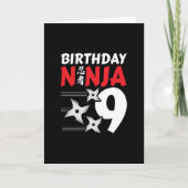 忍者誕生日パーティー - 誕生日忍者9 カード (正面)