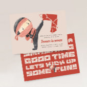 忍者誕生日会ボーイズ空手7誕生日 招待状