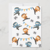 忍者誕生日招待状 | 忍者パーティー招待状 招待状 (裏面)