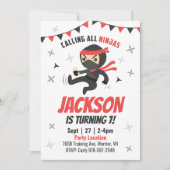 忍者誕生日招待状 招待状 (正面)