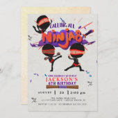 忍者誕生日招待状 招待状 (正面/裏面)