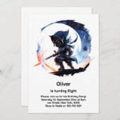 忍者誕生日招待状 招待状 (正面/裏面)