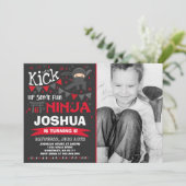 忍者誕生日招待状 空手誕生日パーティー 招待状 (スタンド正面)