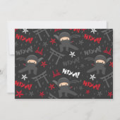 忍者誕生日招待状 空手誕生日パーティー 招待状 (裏面)