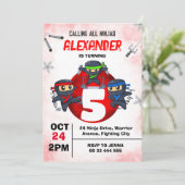 忍者誕生日武術アーツパーティー 招待状 (スタンド正面)