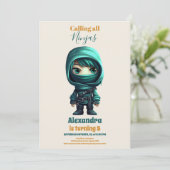 忍者誕生日空手パーティー 招待状 (スタンド正面)