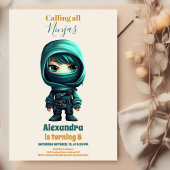 忍者誕生日空手パーティー 招待状