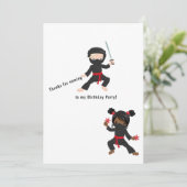 忍者誕生日 サンキューカード (スタンド正面)