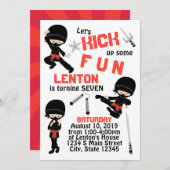 忍者誕生日 招待状 (正面/裏面)