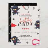 忍者誕生日 招待状 (正面/裏面)