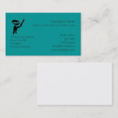 忍者静か暗殺者は武装し危険なテンプレート 名刺 (正面/裏面)